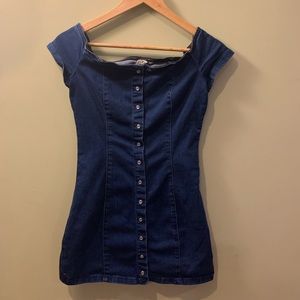 Forever 21 Denim Button-Up Mini Dress